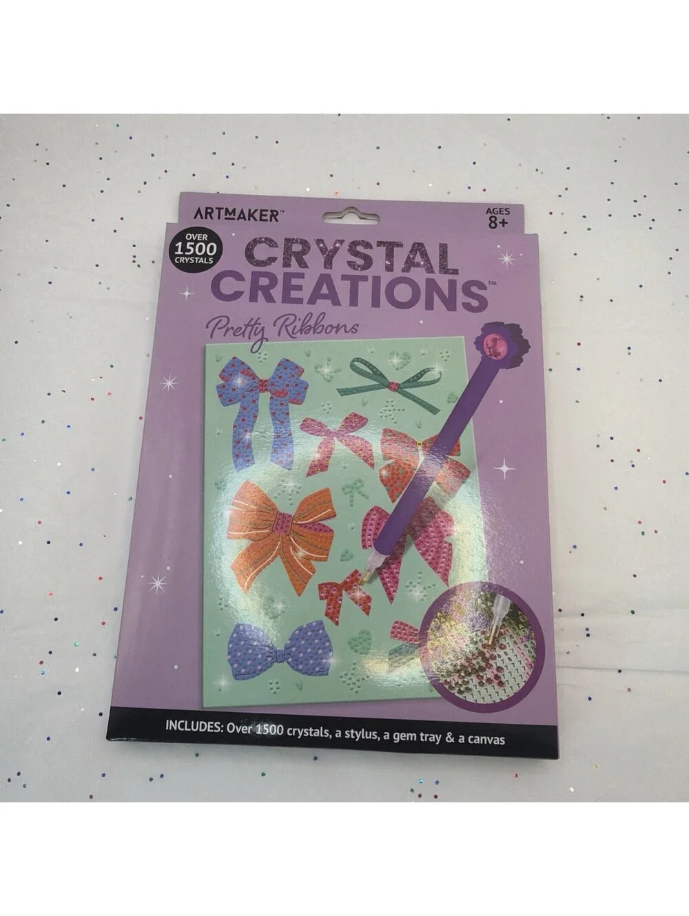 ArtMaker Crystal Creations Pretty Ribbons Diamond Painting Kit 1500 Crystals New
